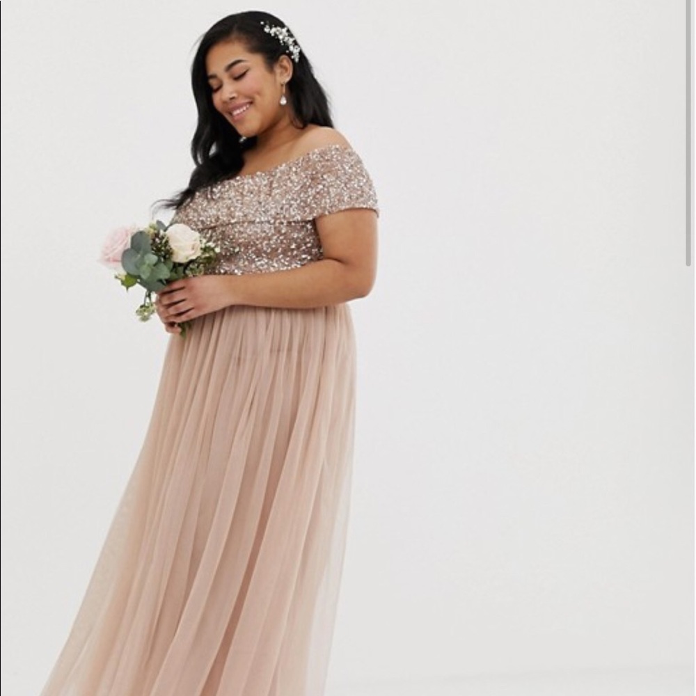 Maya -Off The Shoulder Sequin Dress